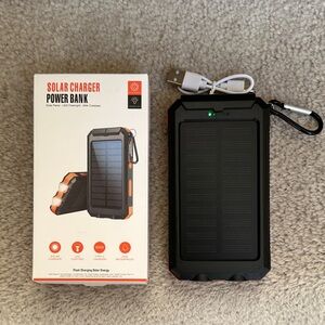 HXEternal Solar Charger Power Bank with Flashlight & Compass